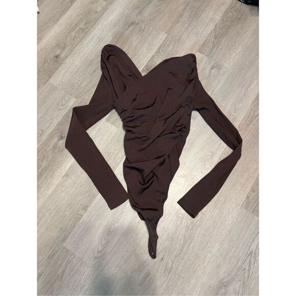 GOLDSIGN THE FONTEYN BODYSUIT CHOCOLATE BROWN SZ LARGE - Picture 3 of 7